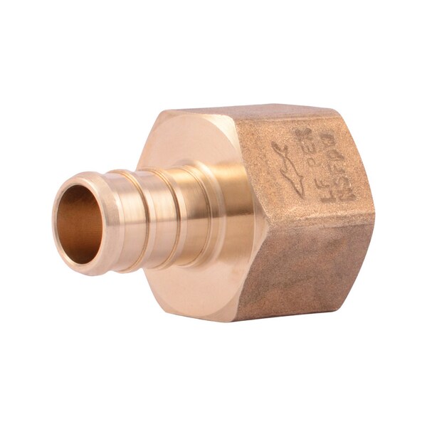 Sharkbite SharkBite 1/2 in. FPT X 1/2 in. D Crimp Brass Connector, PK10 UC072LFA10 - main